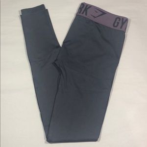 Gymshark seamless leggings dark gray with purple